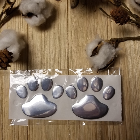🐾🐾Super Cute Silver Paw Print decal car stickers - Picture 9 of 9